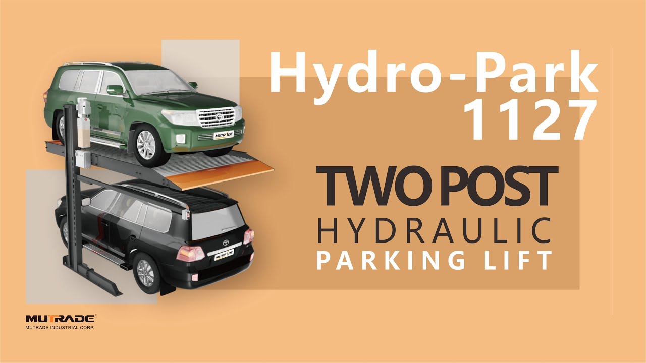 Mutrade Hydro-Park 1127: Two Post Hydraulic Car Parking Lift 2 level for SUV