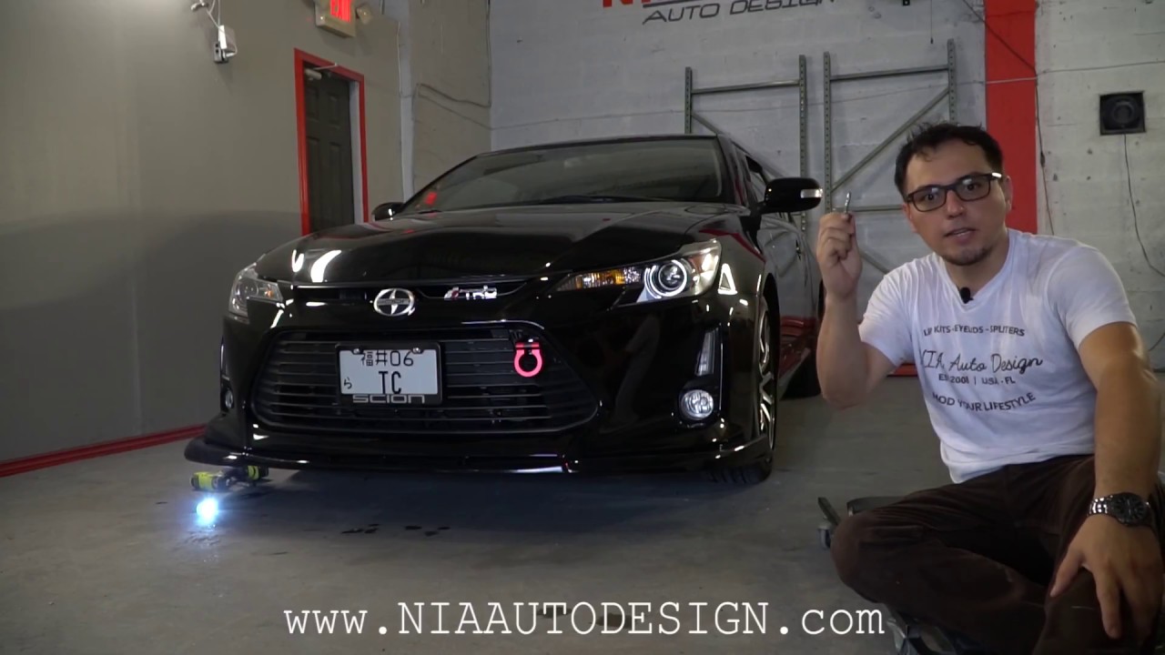 Scion tc Front lip splitter body kit. 2014-16 Installation DIY