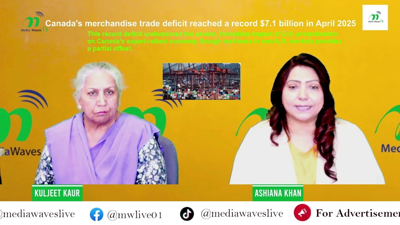 Canada's merchandise trade deficit reached a record $7.1 billion in April 2025