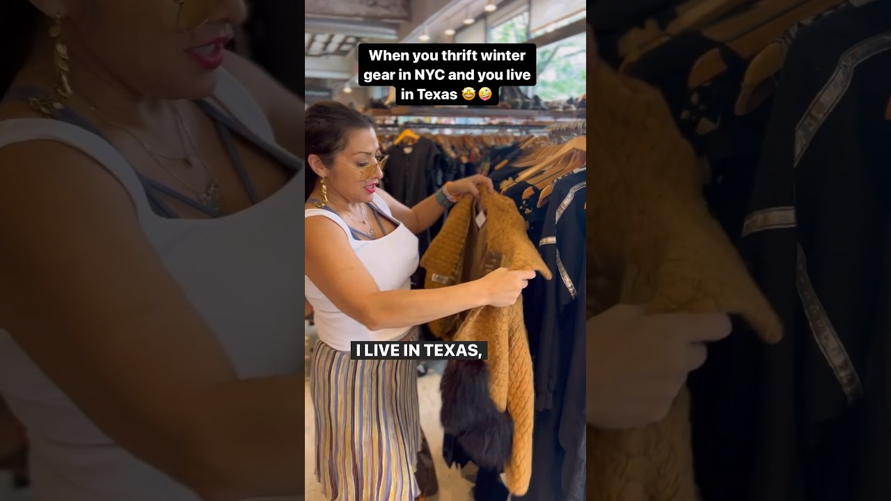 #thrifting #fur in NYC when you live in Texas 🥵 I mean who blames her?! #vintageclothing
