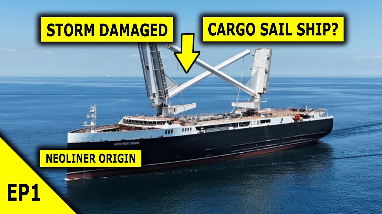 🚢 ⛵ Грузовое парусное судно пострадало от шторма во время первого тяжелого пересечения Атлантики ...
