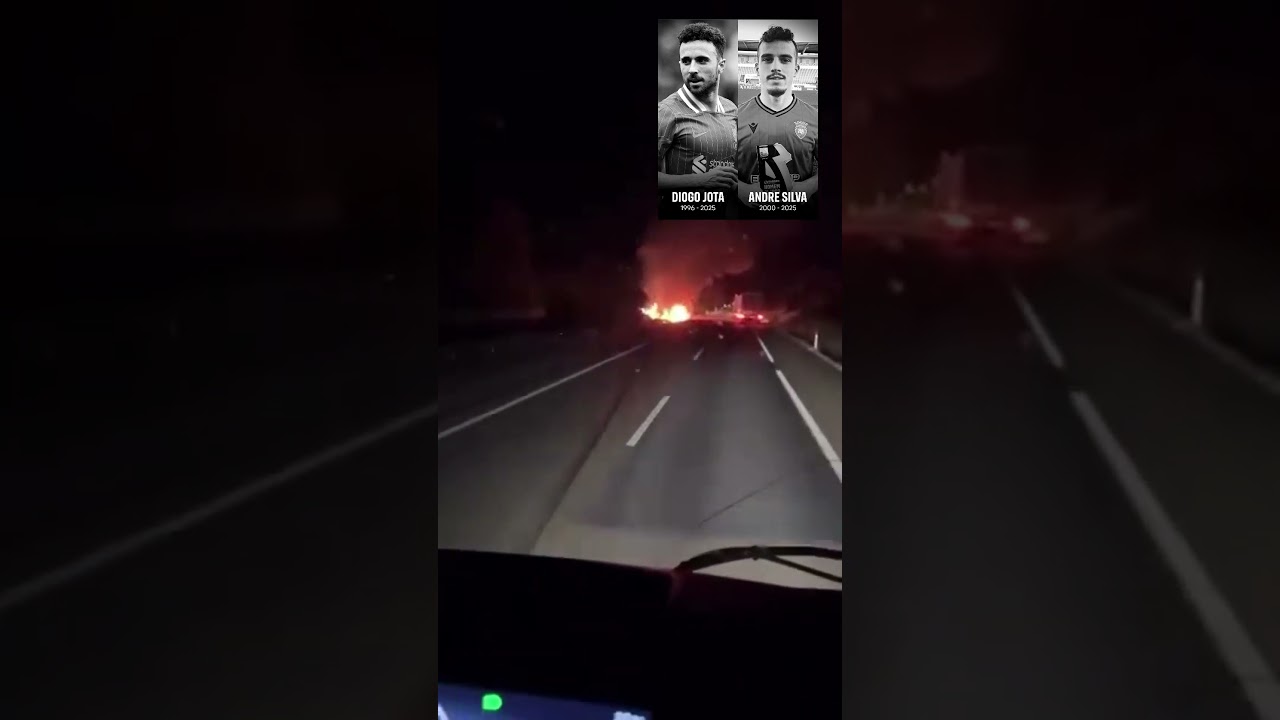 First video of the Crash site of Diego Jota Accident Scene