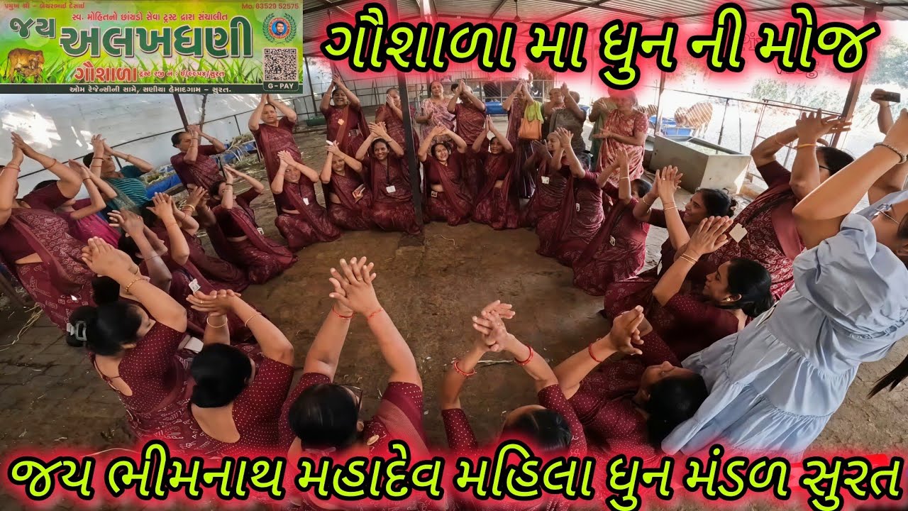જય અલખધણી ગૌશાળા મા ધુન ની મોજ જય ભીમનાથ મહાદેવ મહિલા ધુન મંડળ સુરત Pintu Gajera Vlog 