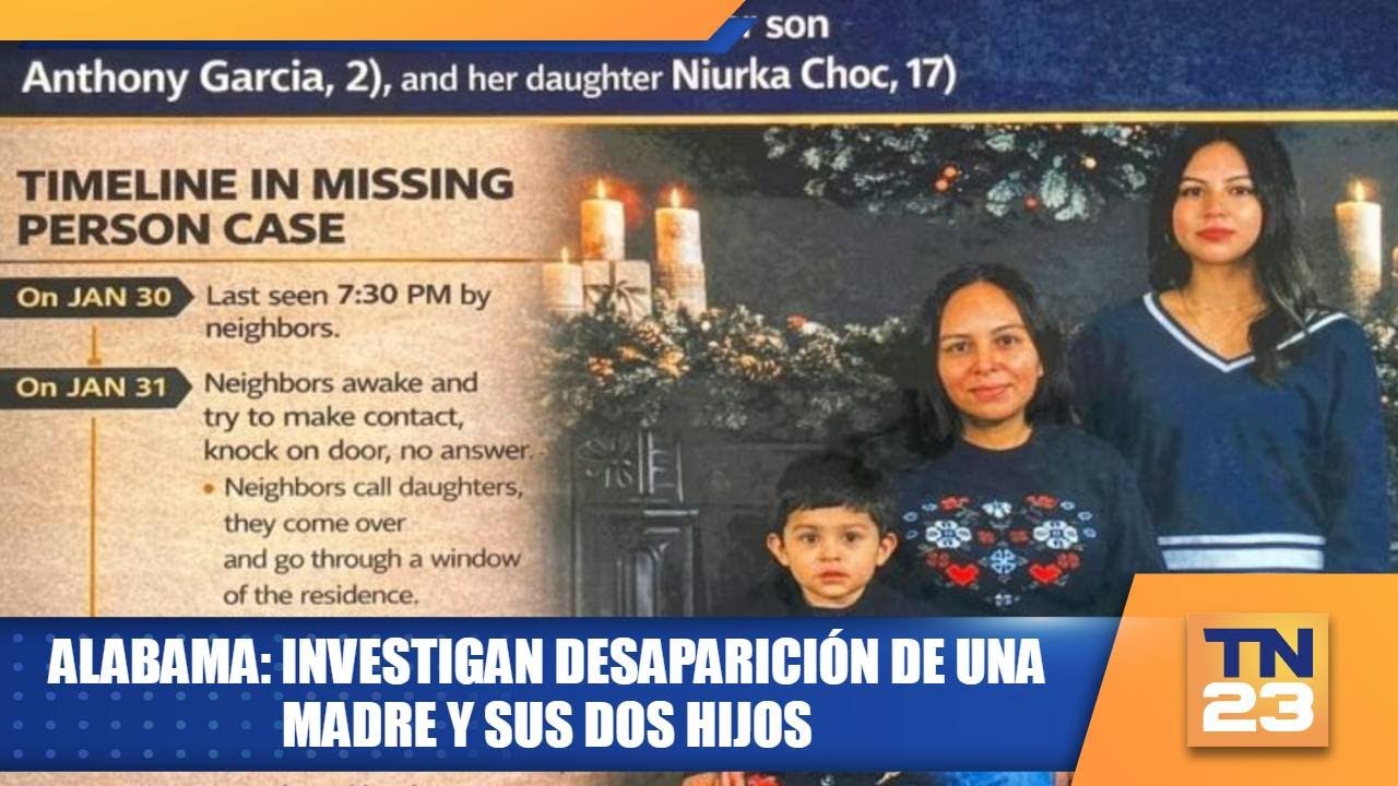 Alabama: Investigan desaparición de una madre y sus dos hijos