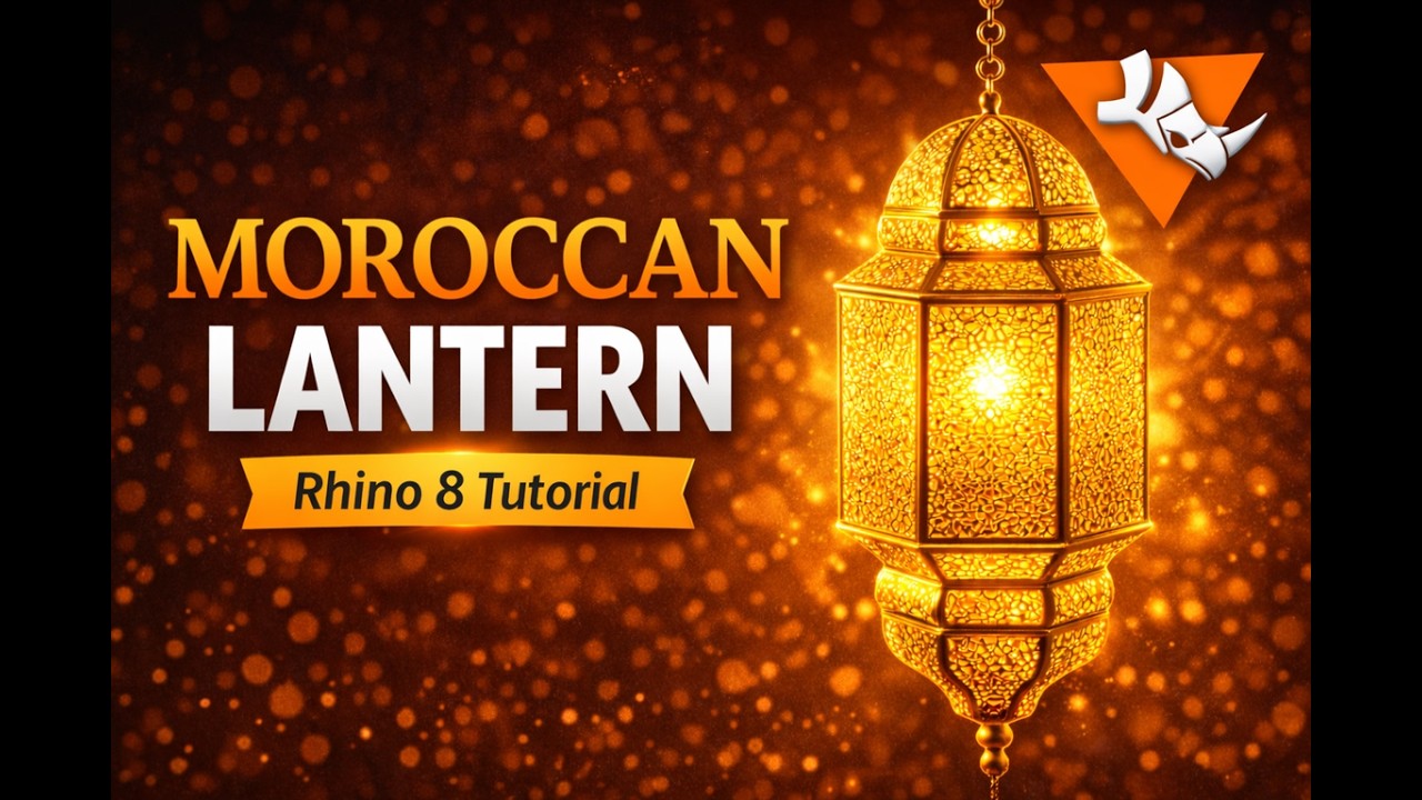 Rhino 8 Moroccan Chandelier Lantern Tutorial | 3D Modeling from Scratch #rhino8 #3dmodeling #lantern