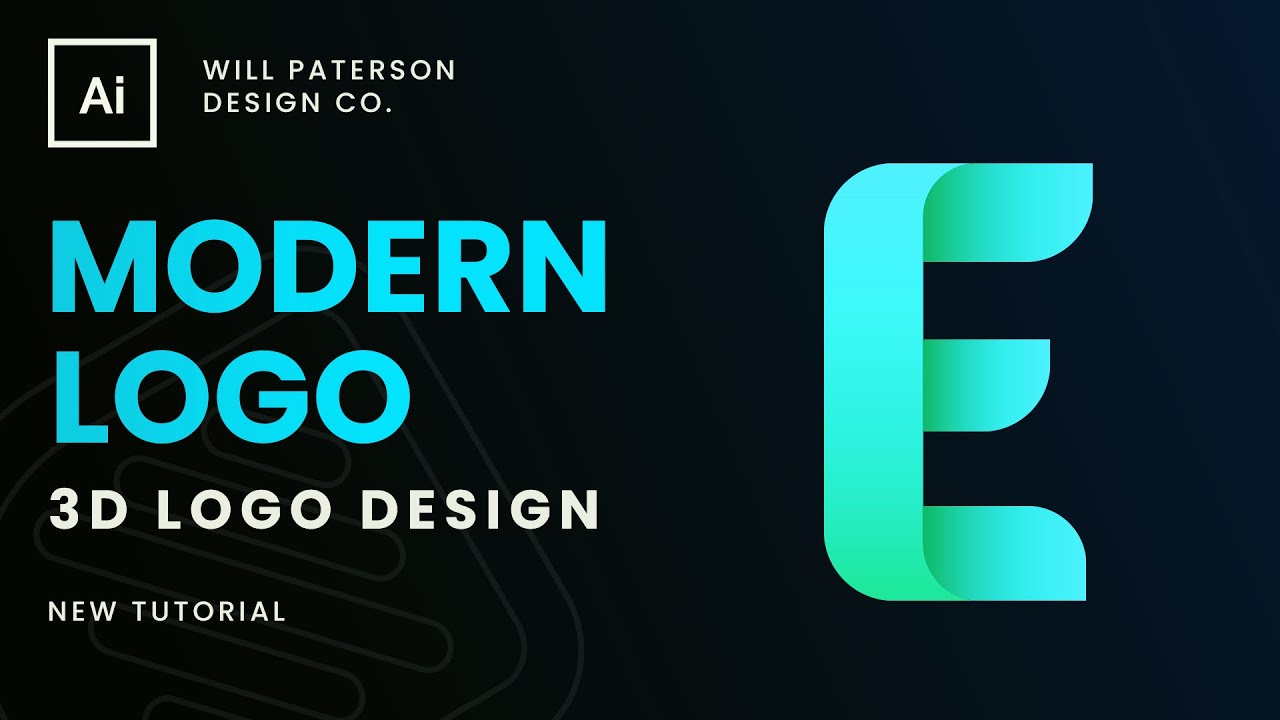 How To Design A 3D Modern Logo Easily! 😲Adobe Illustrator 22