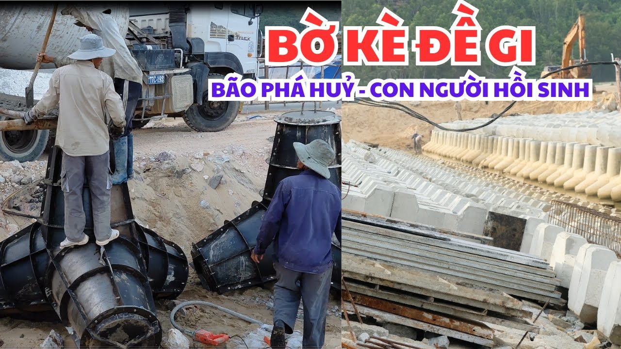 BỜ KÈ BIỂN ĐỀ GI ĐANG ĐƯỢC TÁI SINH - CUỘC SỐNG MIỀN QUÊ.  #tranvanchan #quehuong #mienque