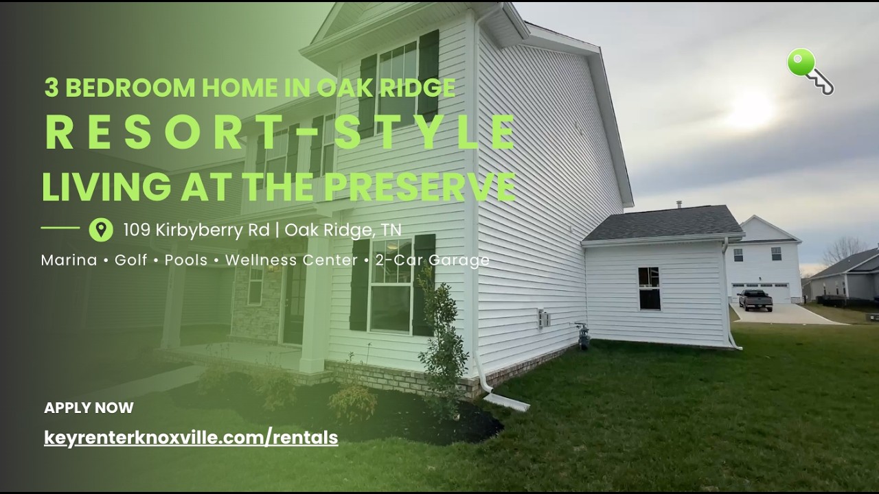 New Home for Rent in The Preserve Oak Ridge TN | 3BR | Resort-Style Amenities | Marina & Golf