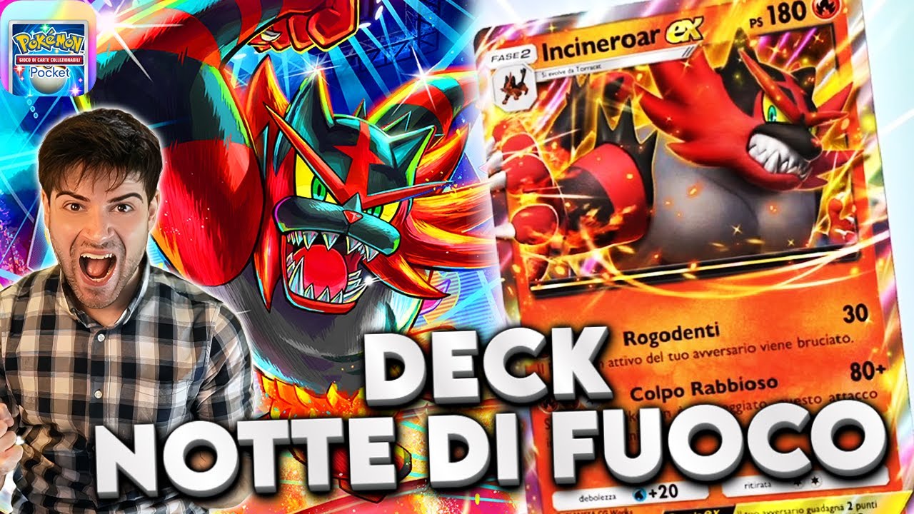 🔥 NOTTE DI FUOCO 🔞 il DECK INCINEROAR EX + CHARIZARD SHINY che BRUCIA IL META! | POKEMON POCKET ITA