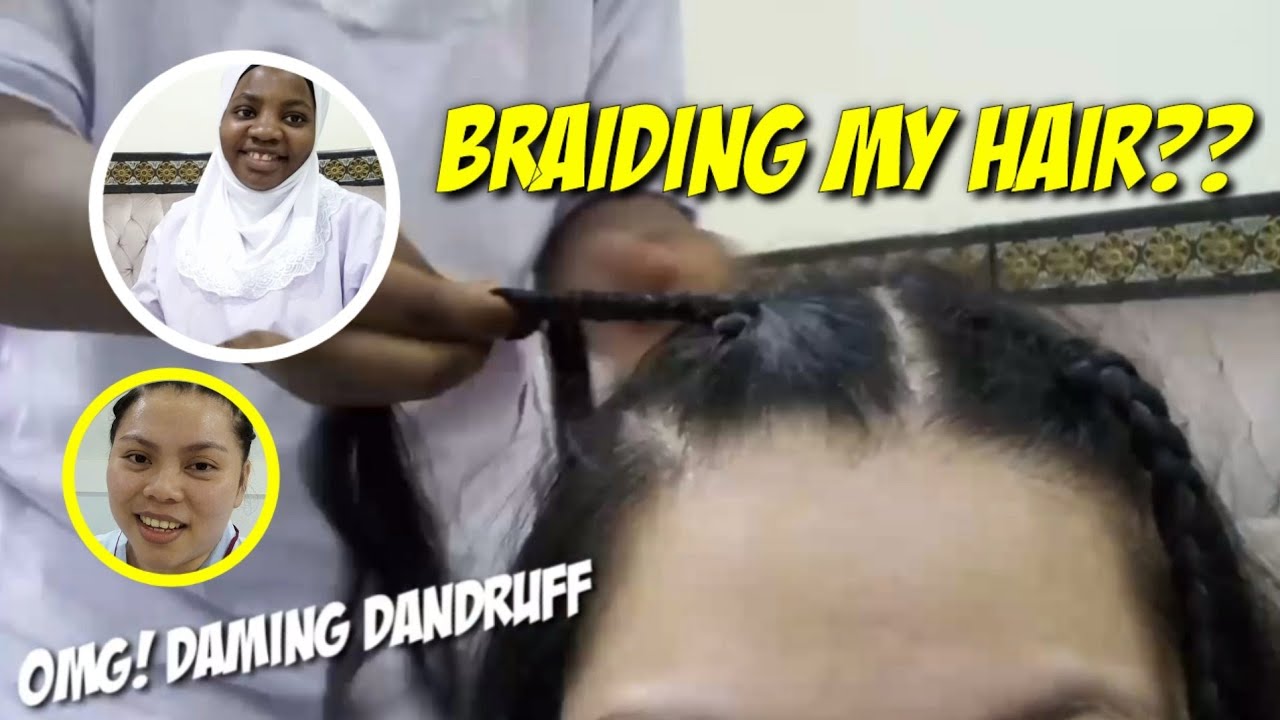 OMG! BRAIDING MY HAIR BY MISS UGANDA?? | FIRST TIME!! | Jonalyn Manon-og Channel
