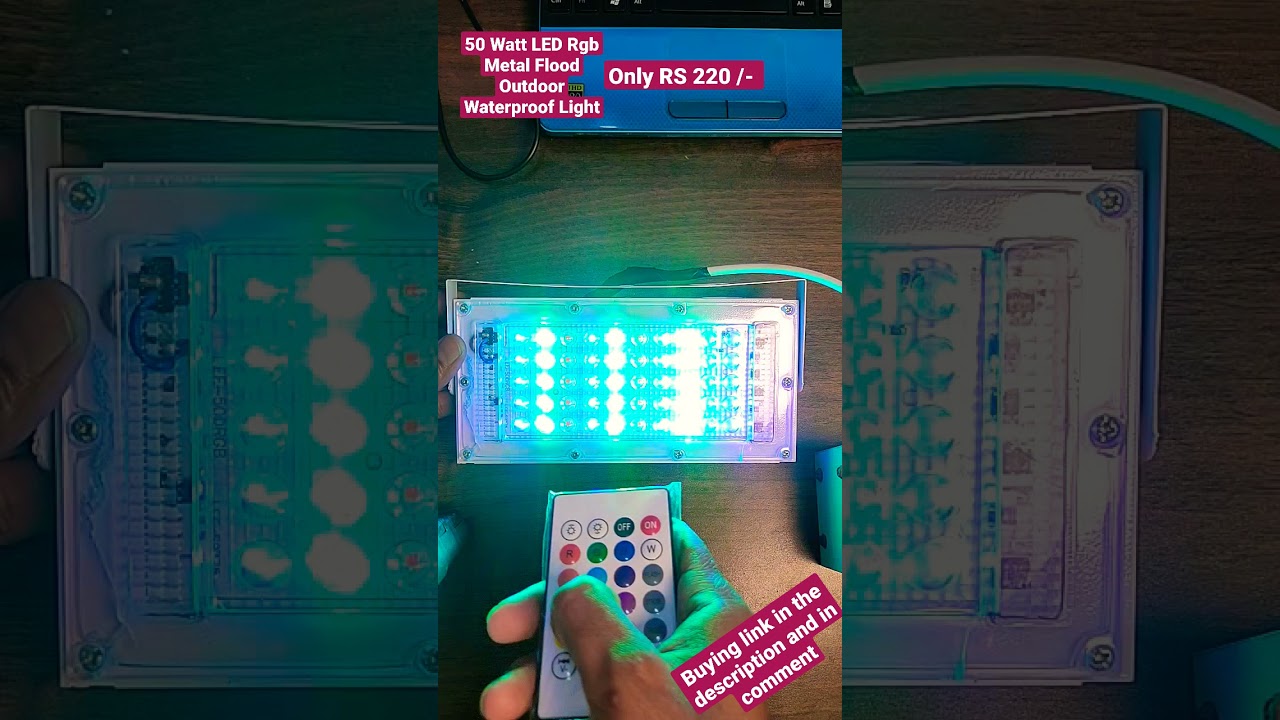 50 Watt Rgb LED Slim Ip65 Metal Led Flood Outdoor Waterproof Light | 50 watt RGB light with remote&nbsp;