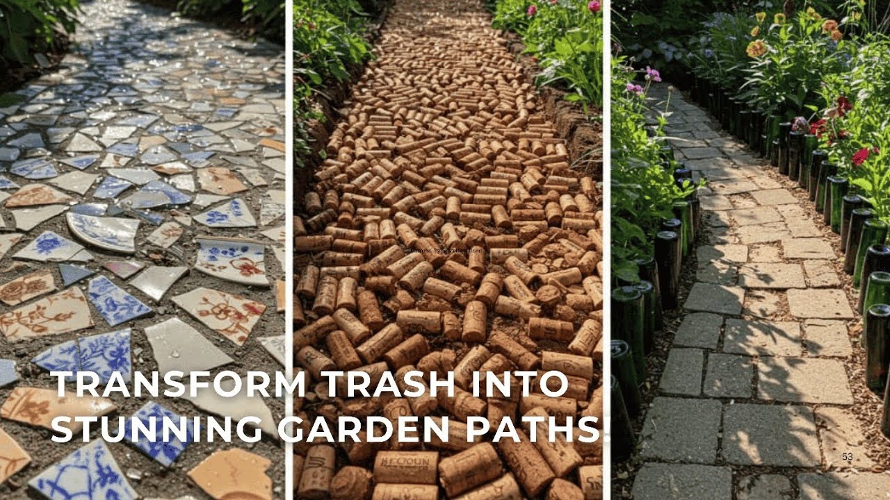 ♻️ TRASH TO TREASURE! Create Stunning Garden Path With Recycled Materials (Easy Budget-Friendly DIY)