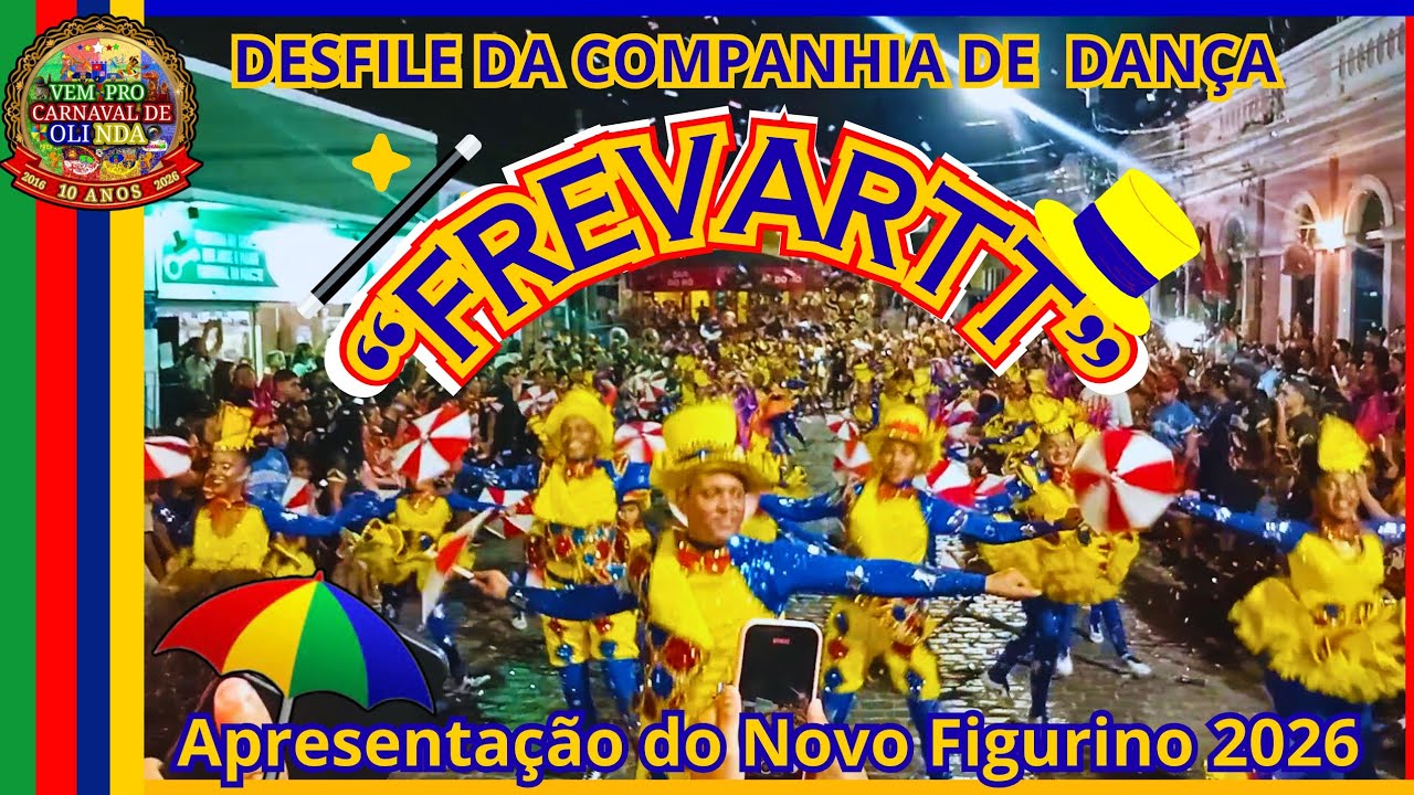 🎭 REVELADO! Novo Figurino 2026 da Cia de Dança FREVARTT no Carnaval de Olinda!