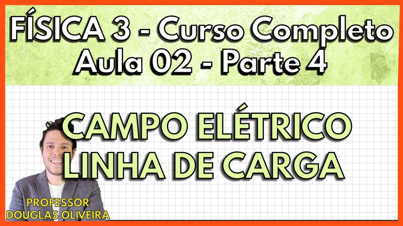 Física 3 - Aula 2 Parte 4 - Campo Elétrico Produzido por uma Linha de Carga