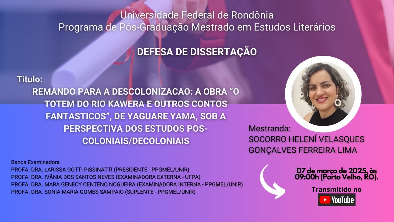 Banca de Defesa - SOCORRO HELENÍ VELASQUES GONÇALVES FERREIRA LIMA