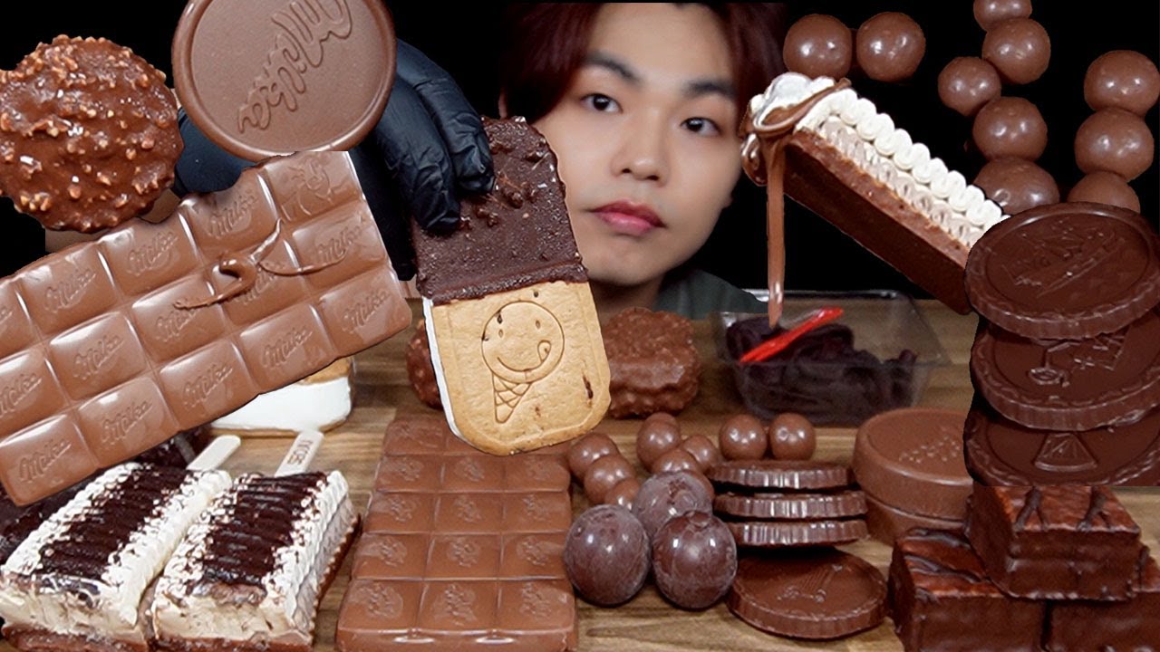 [SUB] 달콤 초콜릿 디저트 파티!🍫바삭한 아이스크림까지🍦먹어보자! Sweet chocolate dessert party!🍫 crispy ice cream bars!🍦ASMR