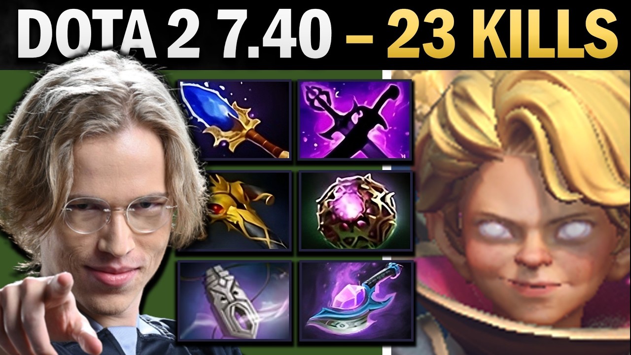 Invoker Pro Mid with 24 Kills and Sange & Kaya - Dota Gameplay