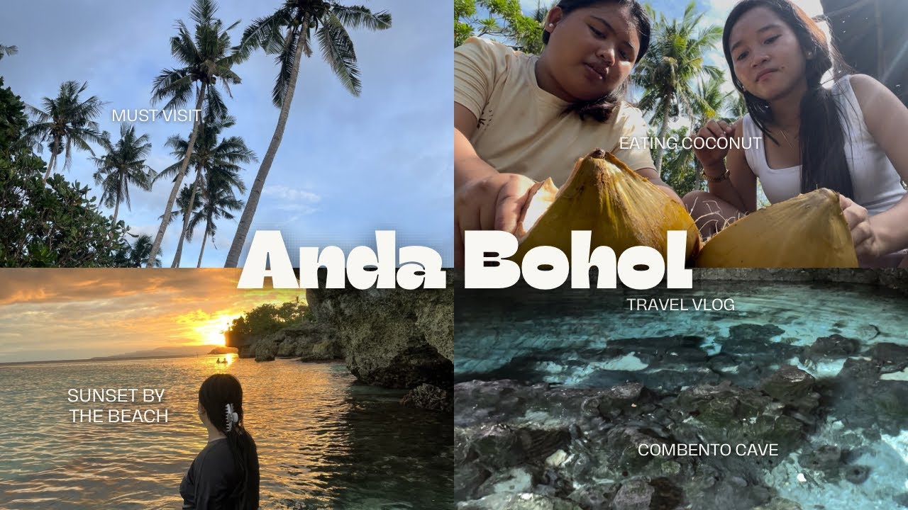 ANDA VLOG 🌴🌸🥥| going to combento cave, sunset by the beach,first time attending christening