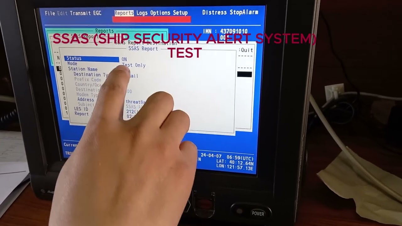 SSAS SHIP SECURITY ALERT SYSTEM TEST
