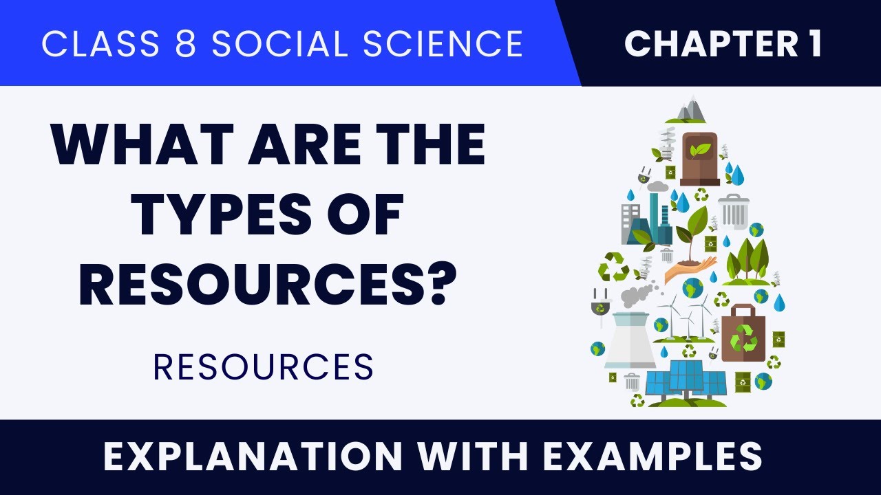 What are the types of resources? | Resources | Class 8 Social Science | Geography Chapter 1