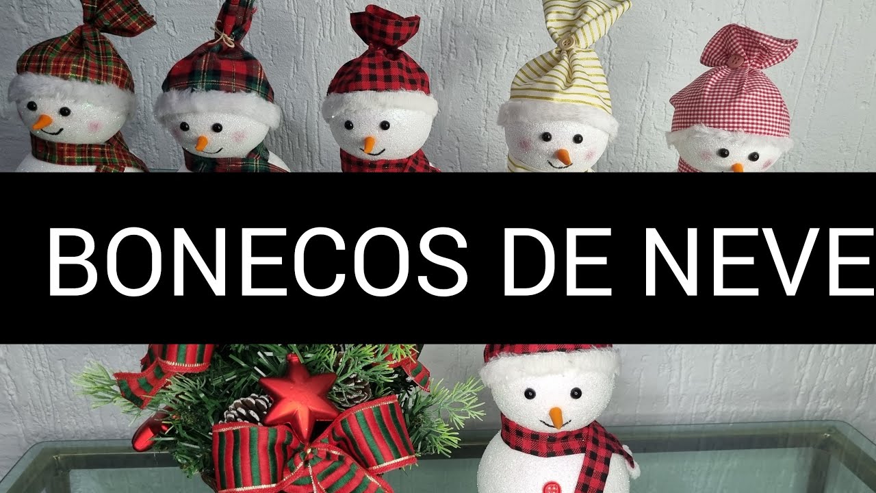NATAL 2022/DIY COMO FAZER BONECOS  DE NEVE DE NATAL☃️🎄