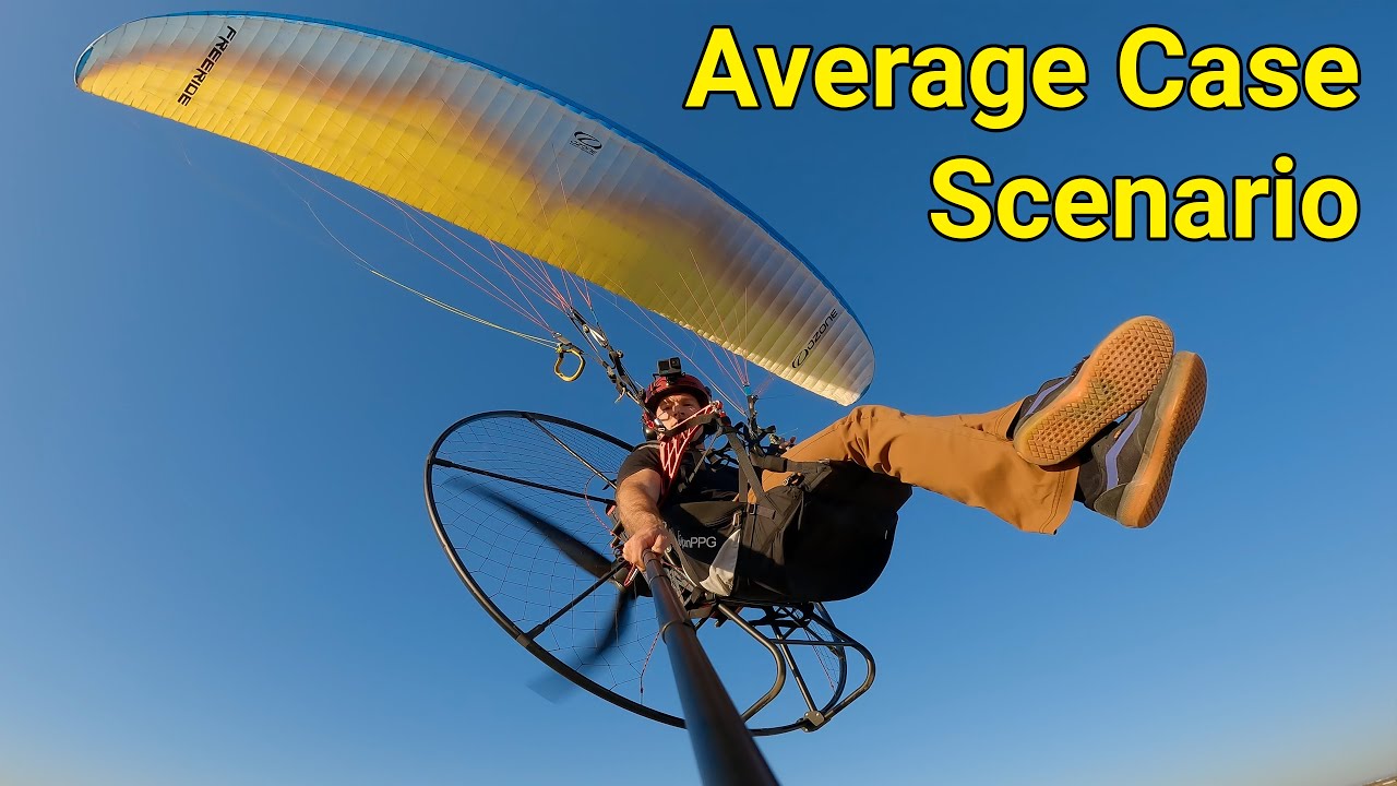 Electric Paramotor Average Case Flight - UNCUT