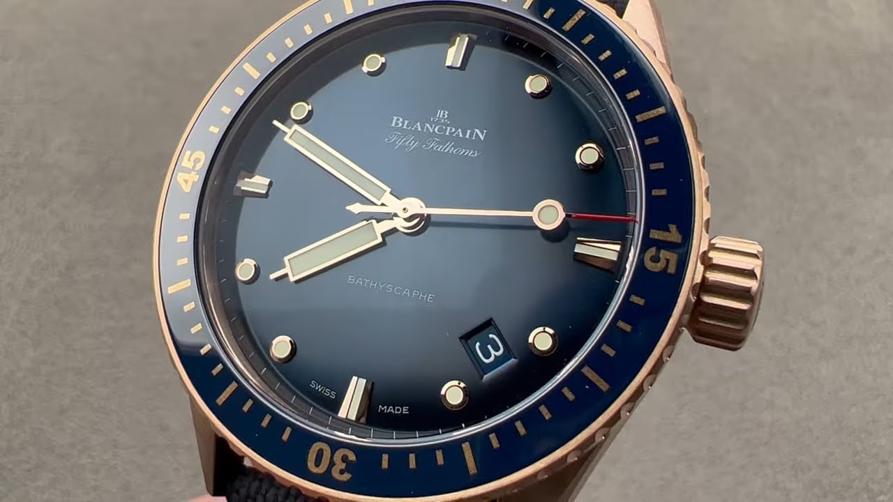 Обзор часов Blancpain Fifty Fathoms Bathyscaphe 5000-36S40-O52A Blancpain