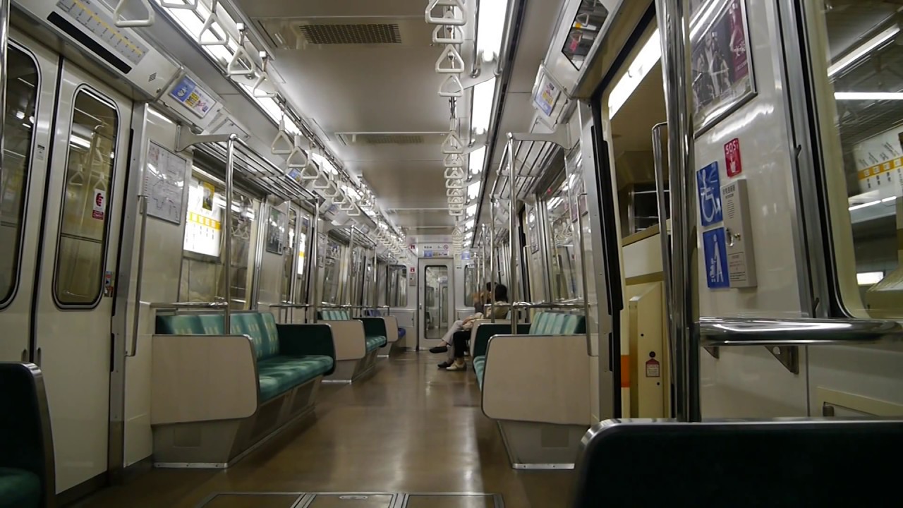 大阪市営地下鉄今里筋線・井高野→今里の車内風景　Subway Imazatosuji Line,Osaka,Japan
