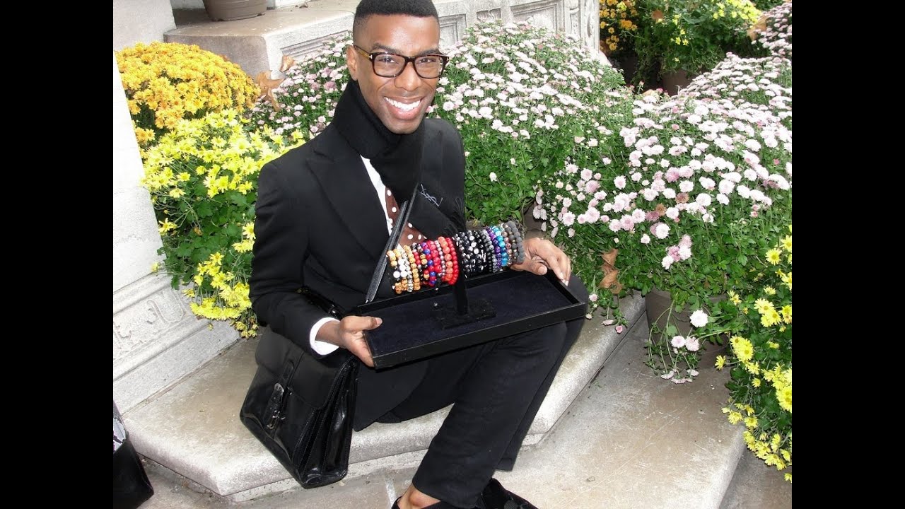 How to Wear Bracelets for Men- Boybeads New York Men's Handmade Beaded Stretch Bracelets Fall 2013
