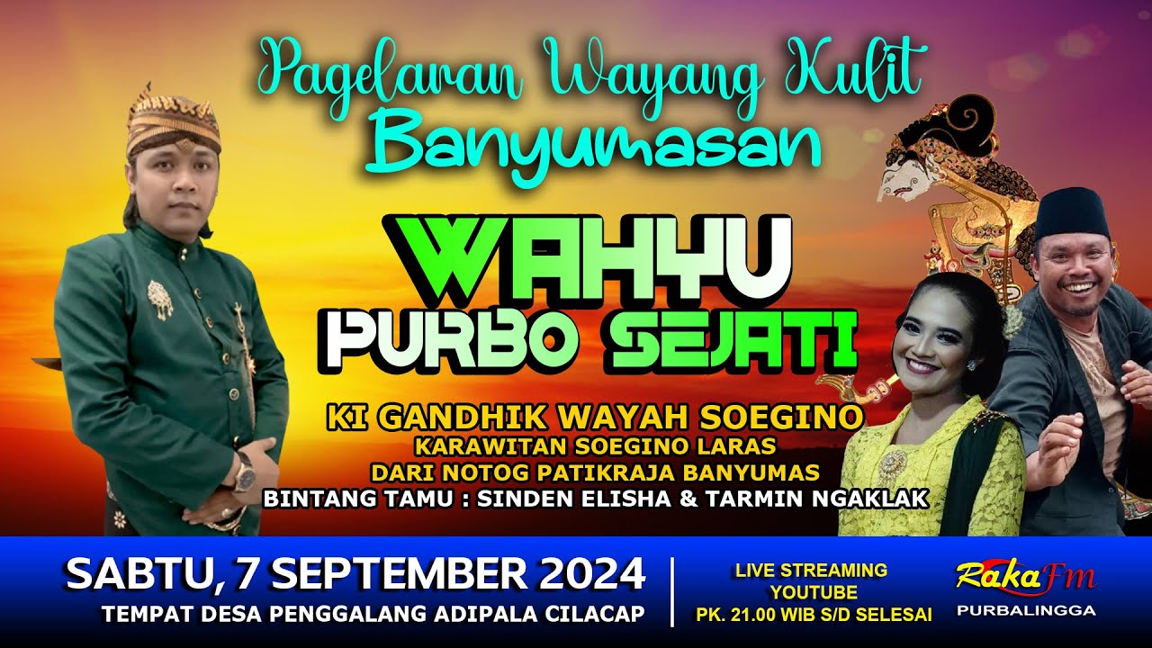 LIVE Wayang Kulit Banyumasan || Ki Gandhik BT. Sinden Elisha & Tarmin Ngaklak || Wahyu Purbo Sejati