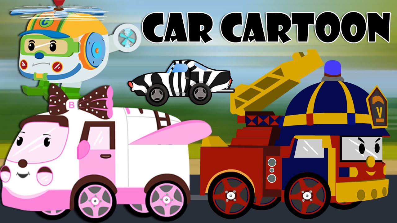 car cartoons for children - Police car cartoon - Fire trucks for children kids - Cartoons for kids