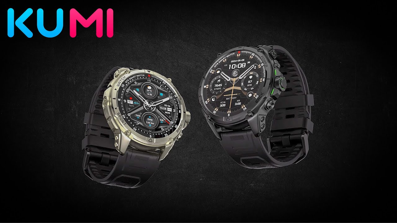 Smartwatch GPS inteligentny zegarek sportowy KUMI U5 Pro & KU7 Meta Pro