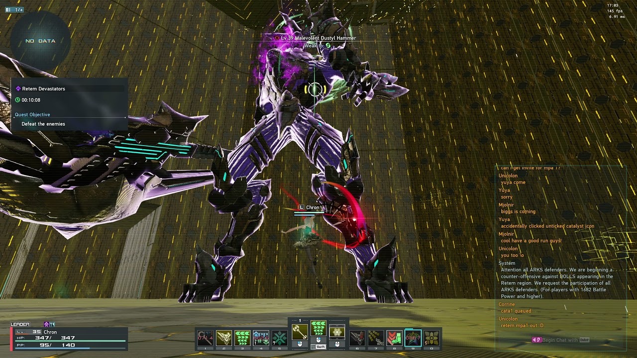 【PSO2:NGS】リテナパープル Fo/Bo ソロ S 19:48 | Retem Purple Fo/Bo Solo S Clear 19:48