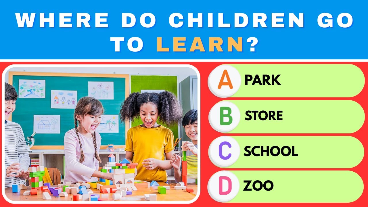Level 4 English QUIZ (5-7 Yrs)! Days, Action Verbs & Places! #4
