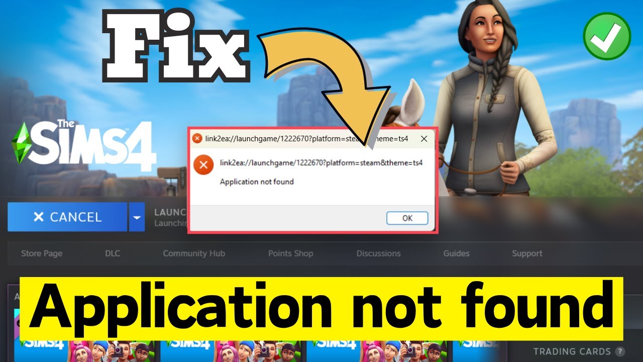 Sims 4 application not found Steam Fix