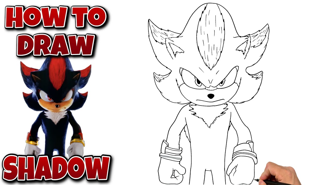 How To Draw SHADOW THE HEDGEHOG | Step By Step | Sonic The Hedgehog 3 #drawing #sonic3
