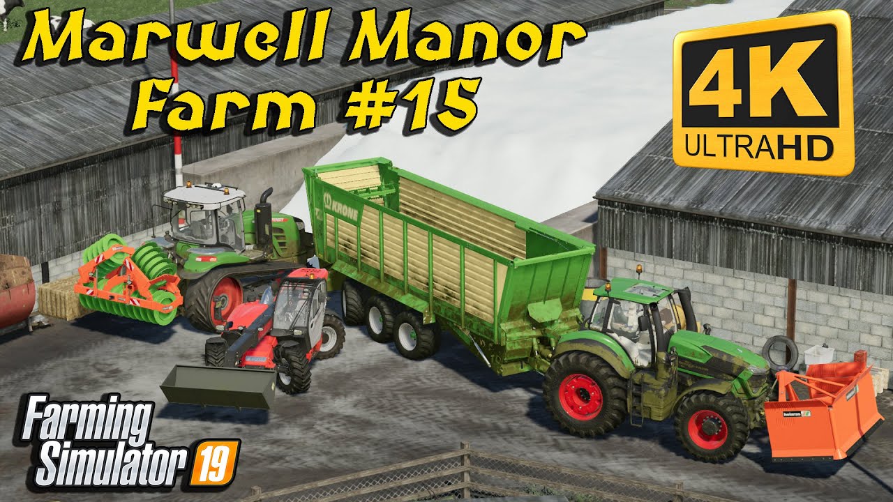 Harvesting silage | FS 19 | Marwell Manor Farm #15 | 4K(UltraHD)