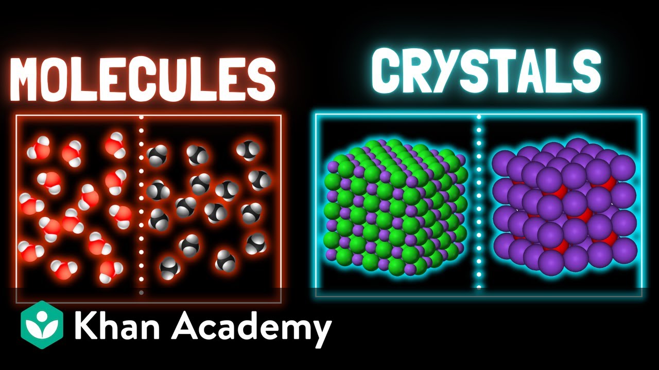 Molecules, crystals, and diatomic elements | Middle school chemistry | Khan Academy