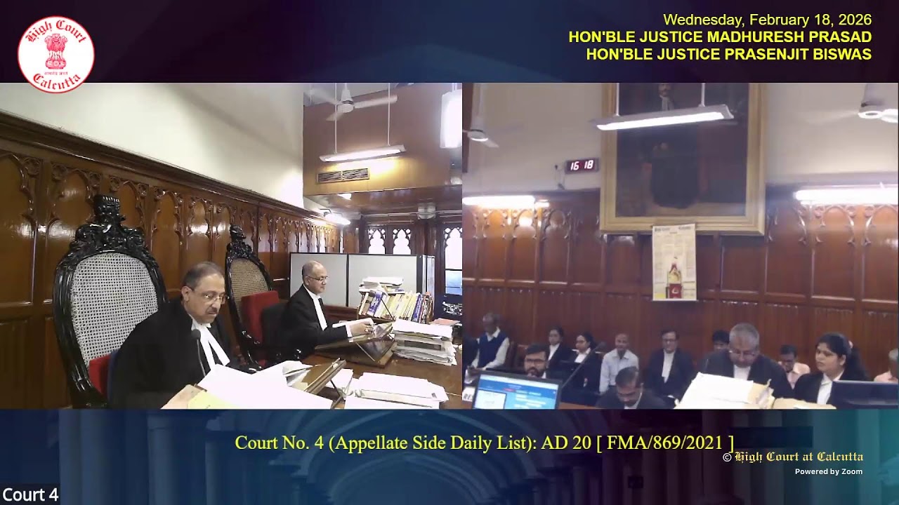 18 February 2026 | Court No. 4 | Live Streaming of the Court proceedings.