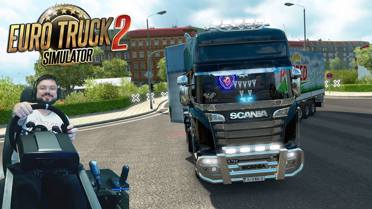 Вот как должна выглядеть Европа! - ProMods Euro Truck Simulator 2 + руль Fanatec CSLElite