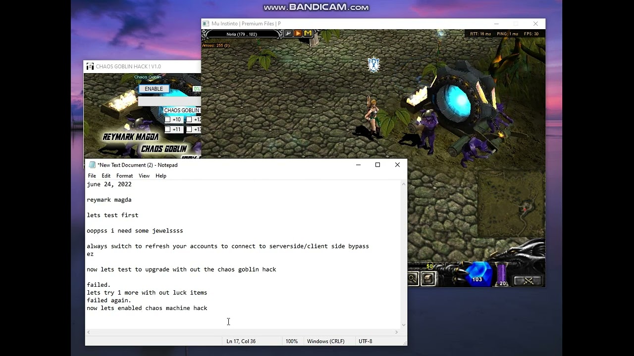MuOnline CHAOS GOBLIN MACHINE HACK!