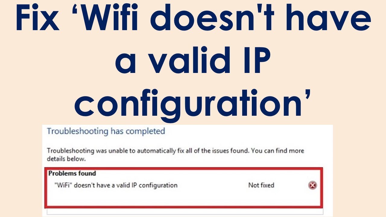 Исправление проблемы с Wi-Fi, не имеющей допустимой конфигурации IP в Windows 7