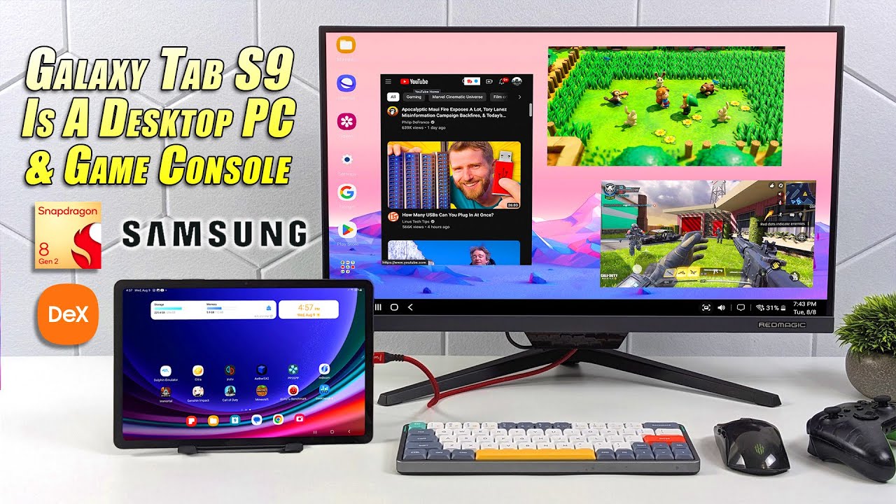 Новый Galaxy Tab S9 — это также мощный настольный ПК и быстрая игровая/EMU-консоль!