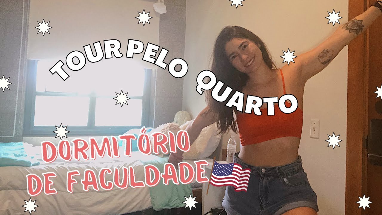 ARRUMANDO + TOUR PELO QUARTO - dormitório de faculdade nos EUA | Giulia Paié