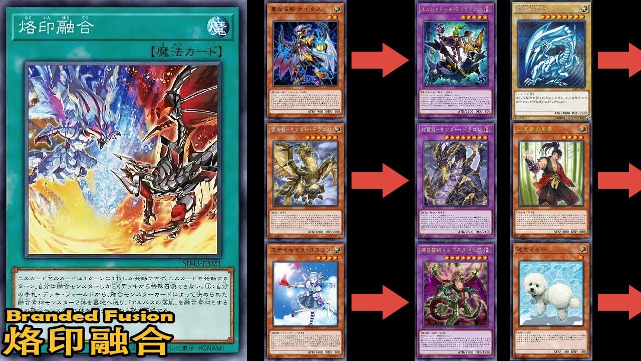 【遊戲王】彙整所有「烙印融合」支援的牌組PART1 All Fusions Branded Fusion support PART1 post SD43 Alba Strike アルバ・ストライク