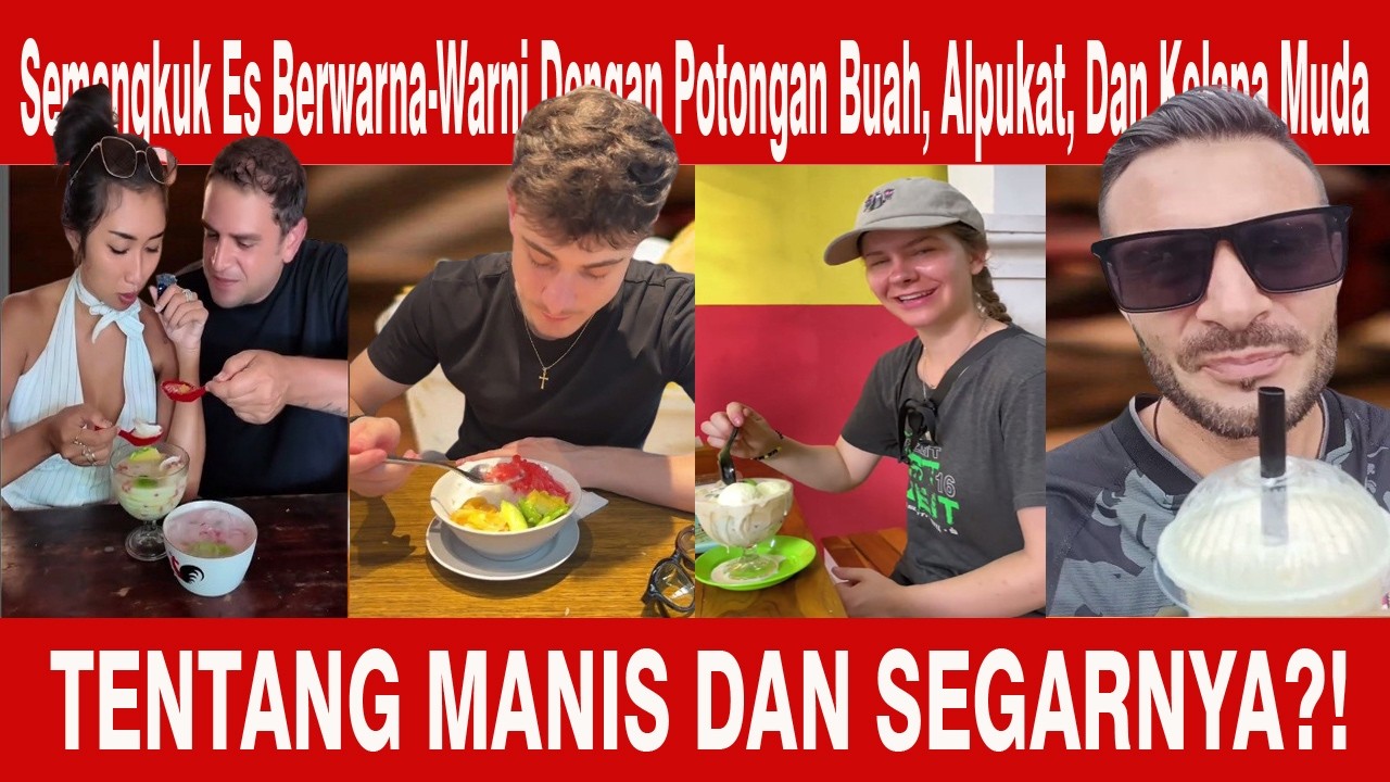 Bule Ngga Tahan Karena Cuaca Panas  Indonesia, Di Obati Minum Es Teler!!