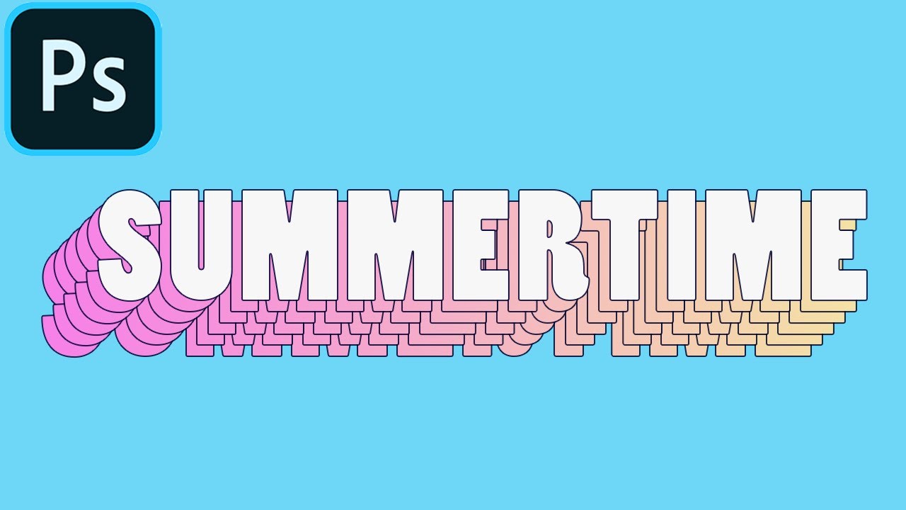 Photoshop Tutorial: Fun Repeated Pop Text Effect