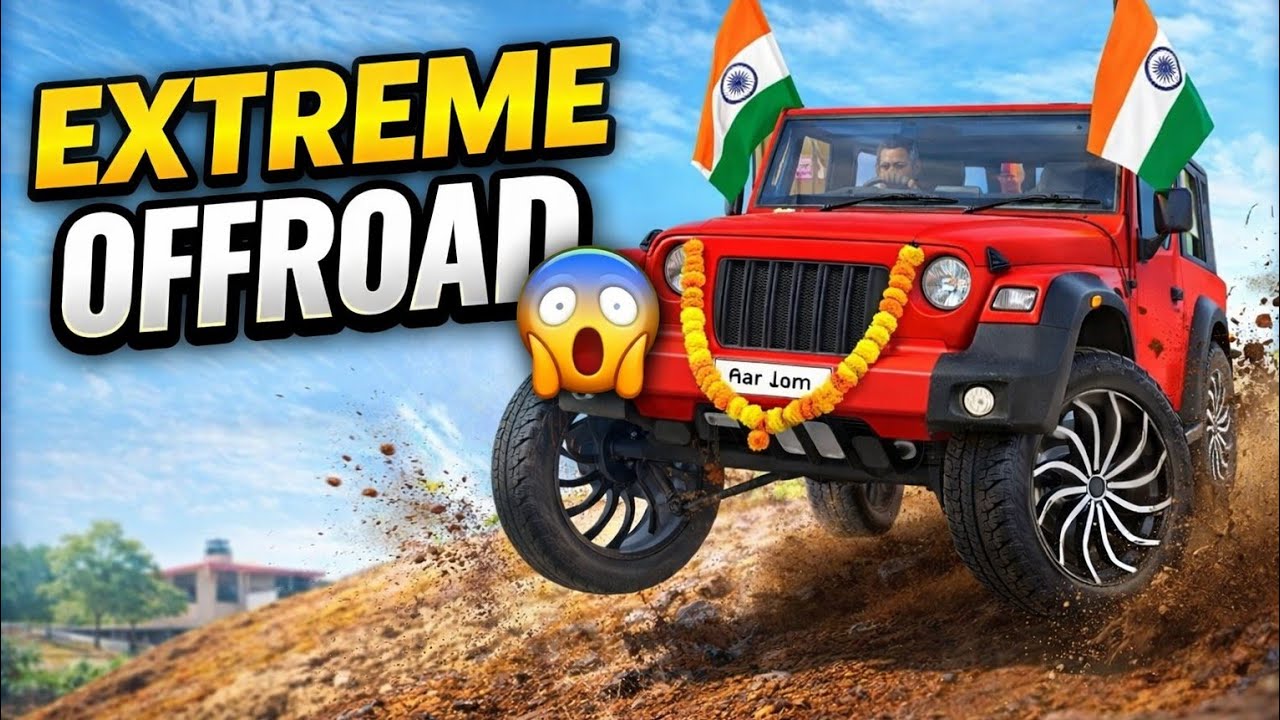 🔥 Indian Modified Thar 4x4 Offroad Driving 😱 | Extreme Hill Climb Gameplay