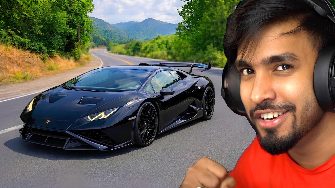 DRIVING A SUPERCAR ON A RACING SETUP | TECHNO GAMERZ