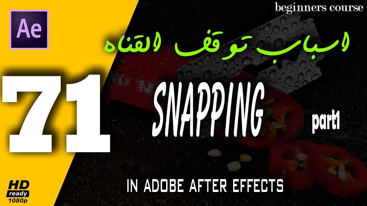 (71) part1/2 سنابينج واسباب توقف القناة Snapping in after effects Tutorial and motion graphics